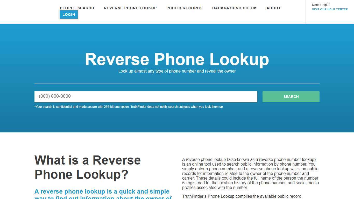 Reverse Phone Lookup - Search People By Phone Number TruthFinder
